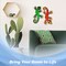 G128 Lizard Gecko Metal Wall Art Set | Green Orange Gecko Lizard Metal Indoor Outdoor Wall Art Hanging Decor for Bedroom, Living Room, Garden, Patio